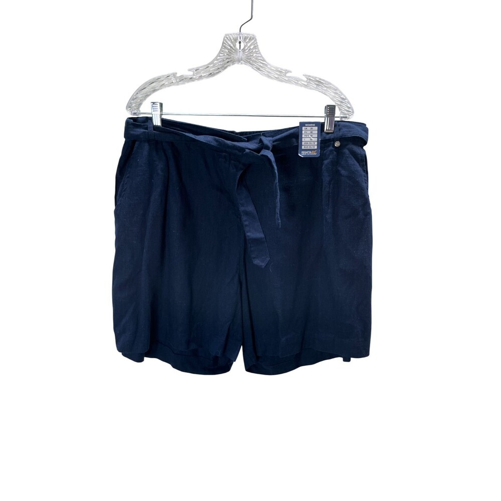Regatta Shorts Size 3XL Linen Blend Women's Navy Blue NEW